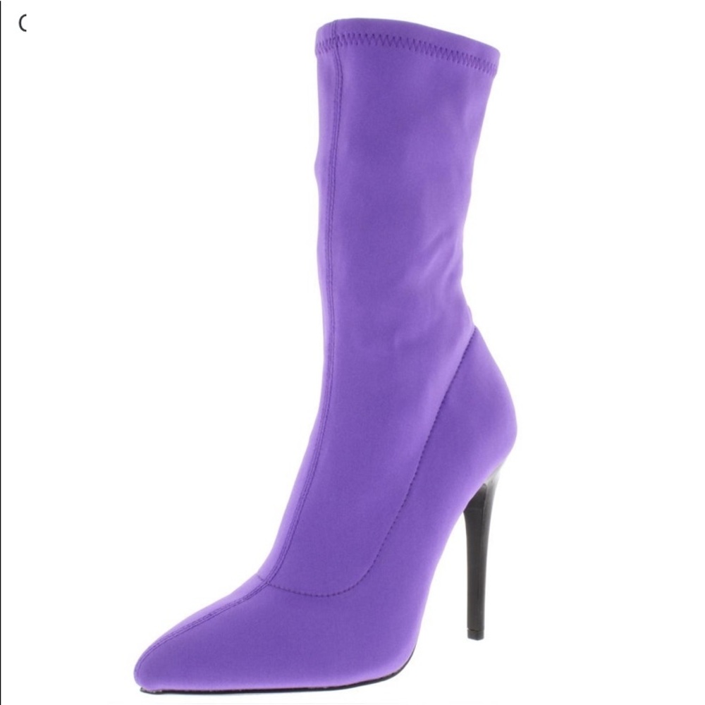 Call It Spring Hailassi Sock Bootie in Purple - Picture 4 of 11
